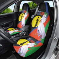 New Caledonia Car Seat Cover Kagu Bird and The Seal with Melanesian Culture - Polynesian Pride