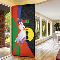 New Caledonia Door Cover Kagu Bird and The Seal with Melanesian Culture - Polynesian Pride