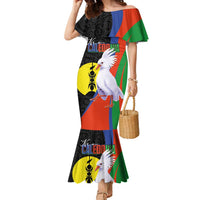 New Caledonia Family Matching Mermaid Dress and Hawaiian Shirt Kagu Bird and The Seal with Melanesian Culture - Polynesian Pride