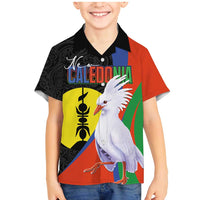 New Caledonia Family Matching Mermaid Dress and Hawaiian Shirt Kagu Bird and The Seal with Melanesian Culture - Polynesian Pride