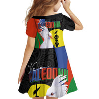 New Caledonia Family Matching Short Sleeve Bodycon Dress and Hawaiian Shirt Kagu Bird and The Seal with Melanesian Culture - Polynesian Pride
