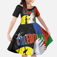 New Caledonia Family Matching Summer Maxi Dress and Hawaiian Shirt Kagu Bird and The Seal with Melanesian Culture - Polynesian Pride