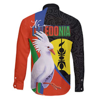New Caledonia Family Matching Tank Maxi Dress and Hawaiian Shirt Kagu Bird and The Seal with Melanesian Culture - Polynesian Pride