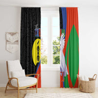 New Caledonia Window Curtain Kagu Bird and The Seal with Melanesian Culture - Polynesian Pride