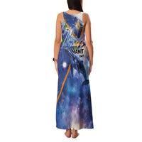 Marshall Islands Manit Day Family Matching Tank Maxi Dress and Hawaiian Shirt Grunge National Flag with Whales and Tribal Tattoos - Polynesian Pride