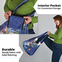 Marshall Islands Manit Day Grocery Bag Grunge National Flag with Whales and Tribal Tattoos - Polynesian Pride