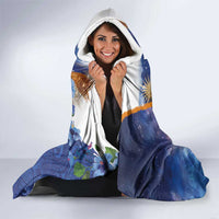 Marshall Islands Manit Day Hooded Blanket Grunge National Flag with Whales and Tribal Tattoos - Polynesian Pride