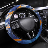 Marshall Islands Manit Day Steering Wheel Cover Grunge National Flag with Whales and Tribal Tattoos - Polynesian Pride