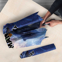 Marshall Islands Manit Day Umbrella Grunge National Flag with Whales and Tribal Tattoos LT03 - Polynesian Pride