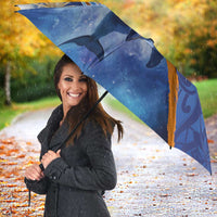 Marshall Islands Manit Day Umbrella Grunge National Flag with Whales and Tribal Tattoos LT03 - Polynesian Pride