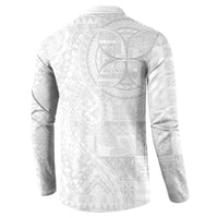 Samoan Culture-Lotu Tamaiti Button Sweatshirt Siapo and Polynesian Art Tattoos LT03 - Polynesian Pride