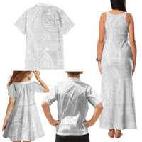 Samoan Culture-Lotu Tamaiti Family Matching Tank Maxi Dress and Hawaiian Shirt Siapo and Polynesian Art Tattoos - Polynesian Pride