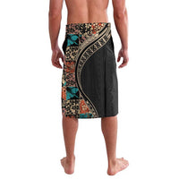 Hawaiian Hibiscus and Tropical Leaves Lavalava Patchwork Grunge Abstract and Tapa Tribal Pattern Half Style LT03 - Polynesian Pride