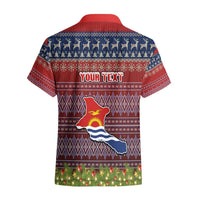 Personalised Kiribati Christmas Hawaiian Shirt Coat of Arms and Map Beautiful Merry Xmas Snowflake LT03 - Polynesian Pride