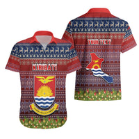 Personalised Kiribati Christmas Hawaiian Shirt Coat of Arms and Map Beautiful Merry Xmas Snowflake LT03 - Polynesian Pride