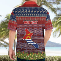 Personalised Kiribati Christmas Hawaiian Shirt Coat of Arms and Map Beautiful Merry Xmas Snowflake LT03 - Polynesian Pride