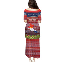 Personalised Kiribati Christmas Puletasi Coat of Arms and Map Beautiful Merry Xmas Snowflake LT03 - Polynesian Pride