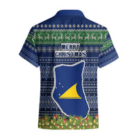 Tokelau Christmas Hawaiian Shirt Coat of Arms and Map Beautiful Merry Xmas Snowflake LT03 - Polynesian Pride