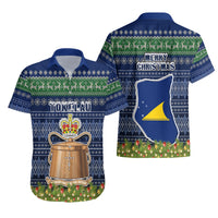 Tokelau Christmas Hawaiian Shirt Coat of Arms and Map Beautiful Merry Xmas Snowflake LT03 - Polynesian Pride