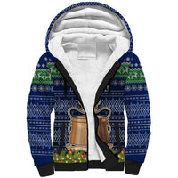 Tokelau Christmas Sherpa Hoodie Coat of Arms and Map Beautiful Merry Xmas Snowflake LT03 Unisex Blue - Polynesian Pride