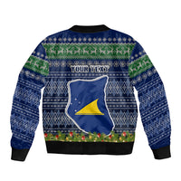 personalised-tokelau-christmas-bomber-jacket-coat-of-arms-and-map-beautiful-merry-xmas-snowflake