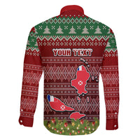 personalised-wallis-and-futuna-christmas-family-matching-off-shoulder-long-sleeve-dress-and-hawaiian-shirt-coat-of-arms-and-map-beautiful-merry-xmas-snowflake