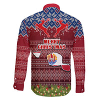 french-polynesia-christmas-family-matching-short-sleeve-bodycon-dress-and-hawaiian-shirt-coat-of-arms-and-map-beautiful-merry-xmas-snowflake