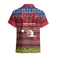 Personalised French Polynesia Christmas Hawaiian Shirt Coat of Arms and Map Beautiful Merry Xmas Snowflake LT03 - Polynesian Pride
