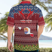 Personalised French Polynesia Christmas Hawaiian Shirt Coat of Arms and Map Beautiful Merry Xmas Snowflake LT03 - Polynesian Pride