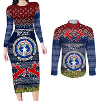 northern-mariana-islands-christmas-couples-matching-long-sleeve-bodycon-dress-and-long-sleeve-button-shirts-coat-of-arms-and-map-beautiful-merry-xmas-snowflake
