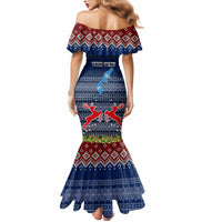 Personalised Northern Mariana Islands Christmas Mermaid Dress Coat of Arms and Map Beautiful Merry Xmas Snowflake LT03 - Polynesian Pride