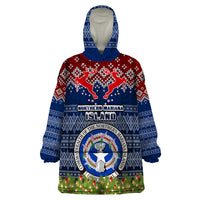 personalised-northern-mariana-islands-christmas-wearable-blanket-hoodie-coat-of-arms-and-map-beautiful-merry-xmas-snowflake