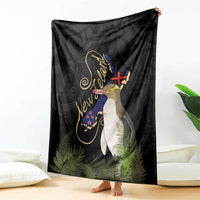 New Zealand Hoiho Blanket Maori Art Tattoo and Silver Fern LT03 - Polynesian Pride