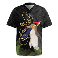 New Zealand Hoiho Rugby Jersey Maori Art Tattoo and Silver Fern