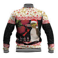 New Zealand Merry Christmas Baseball Jacket Hoiho Xmas - Haka Dance and Pohutukawa LT03 - Polynesian Pride