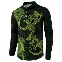 New Zealand Gecko Maori Art Tattoo Button Sweatshirt LT03 - Polynesian Pride