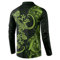 New Zealand Gecko Maori Art Tattoo Button Sweatshirt LT03 - Polynesian Pride
