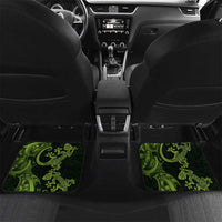 New Zealand Gecko Maori Art Tattoo Car Mats LT03 Set 2pcs - Back Green - Polynesian Pride