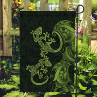 New Zealand Gecko Maori Art Tattoo Garden Flag LT03 Garden Flag Green - Polynesian Pride