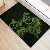 New Zealand Gecko Maori Art Tattoo Rubber Doormat LT03 - Polynesian Pride