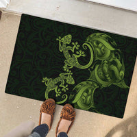 New Zealand Gecko Maori Art Tattoo Rubber Doormat LT03 - Polynesian Pride