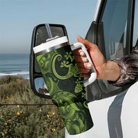 New Zealand Gecko Maori Art Tattoo Tumbler With Handle LT03 - Polynesian Pride