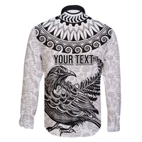 Custom New Zealand Family Matching Puletasi Dress and Hawaiian Shirt Tui Bird and Koru Circle Mix Silver Fern Pattern LT03 - Polynesian Pride