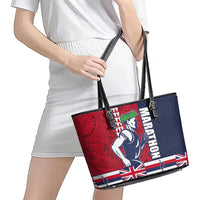 Honolulu Running 2024 Leather Tote Bag Marathon Competition Hula Runner and Kakau Art Tattoo LT03 - Polynesian Pride