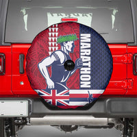Honolulu Running 2024 Spare Tire Cover Marathon Competition Hula Runner and Kakau Art Tattoo LT03 - Polynesian Pride