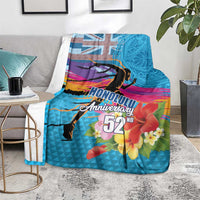 Honolulu Anniversary 52nd Running Blanket Marathon Competition Kakau Pattern Blue Color LT03 - Polynesian Pride