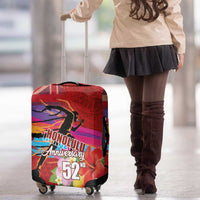 Honolulu Anniversary 52nd Running Luggage Cover Marathon Competition Kakau Pattern Red Color