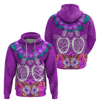 Polynesian Valentine Day Zip Hoodie Love Couple Turtle Maori Hibiscus Purple LT03 - Polynesian Pride
