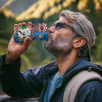 Personalised Aotearoa and Fiji Together 4 in 1 Can Cooler Tumbler Melanesian Warrior and Koru - Taniko with Hibiscus Tapa Pattern