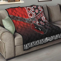 Personalised Aotearoa and Tonga Together Quilt Manaia and Tongan Tribal Cross - Taniko and Ngatu Art Tattoo